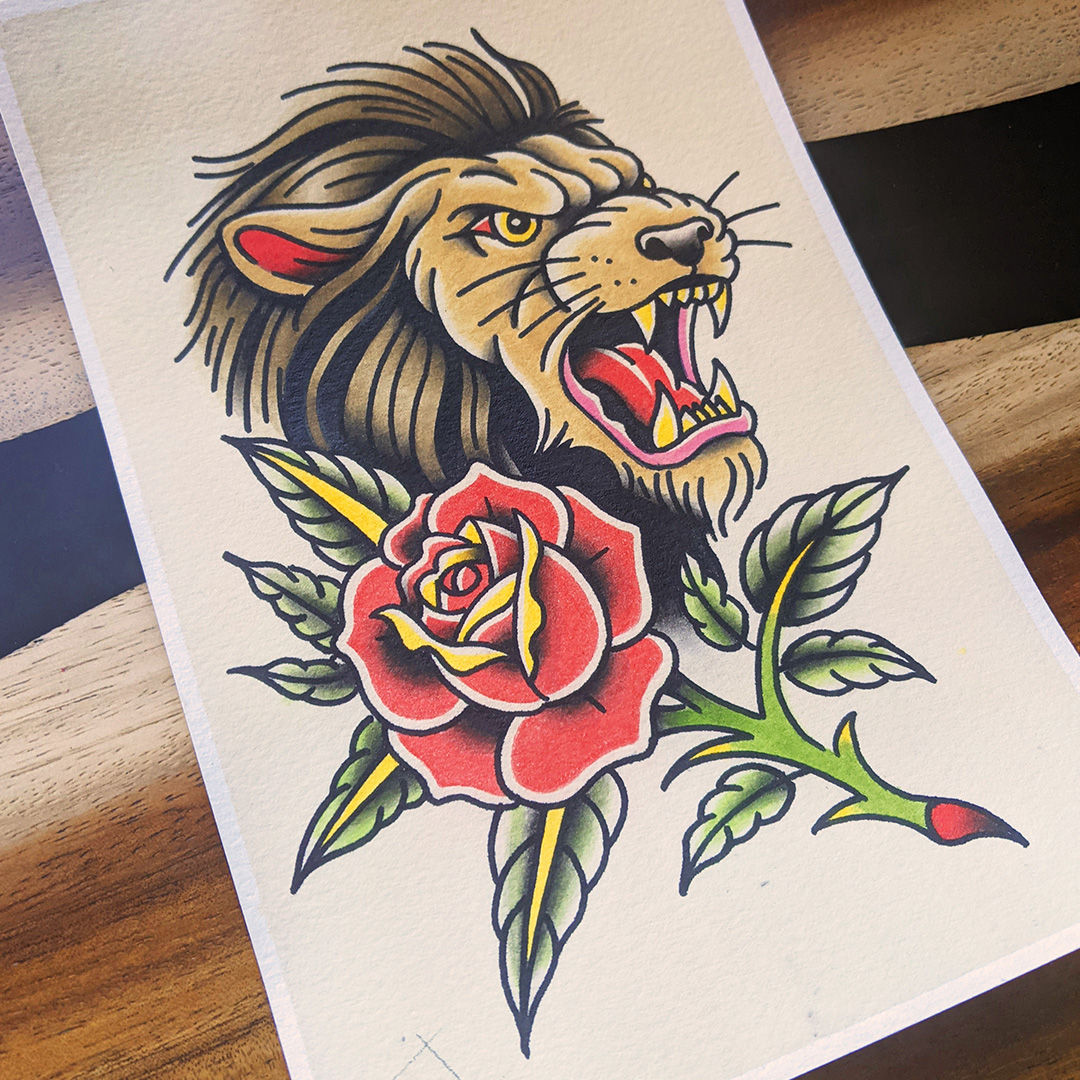 lion painting