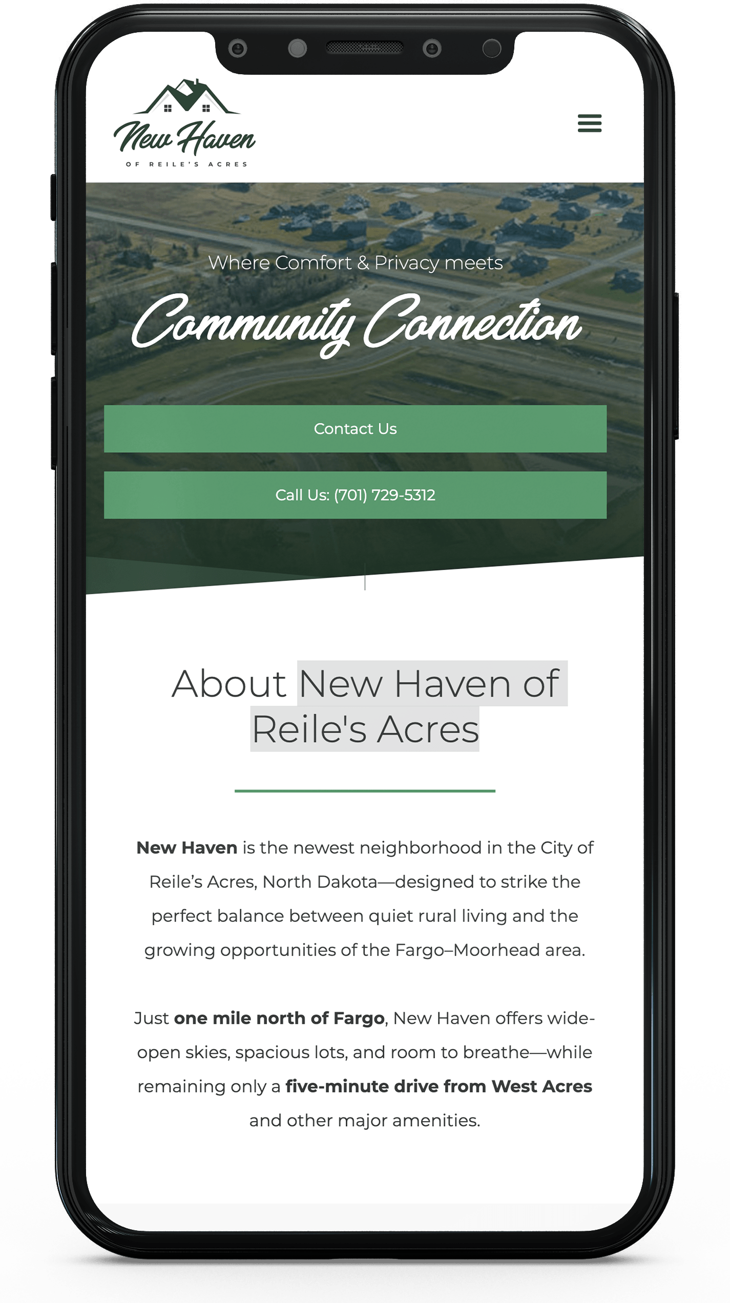 New Haven Phone Mockup