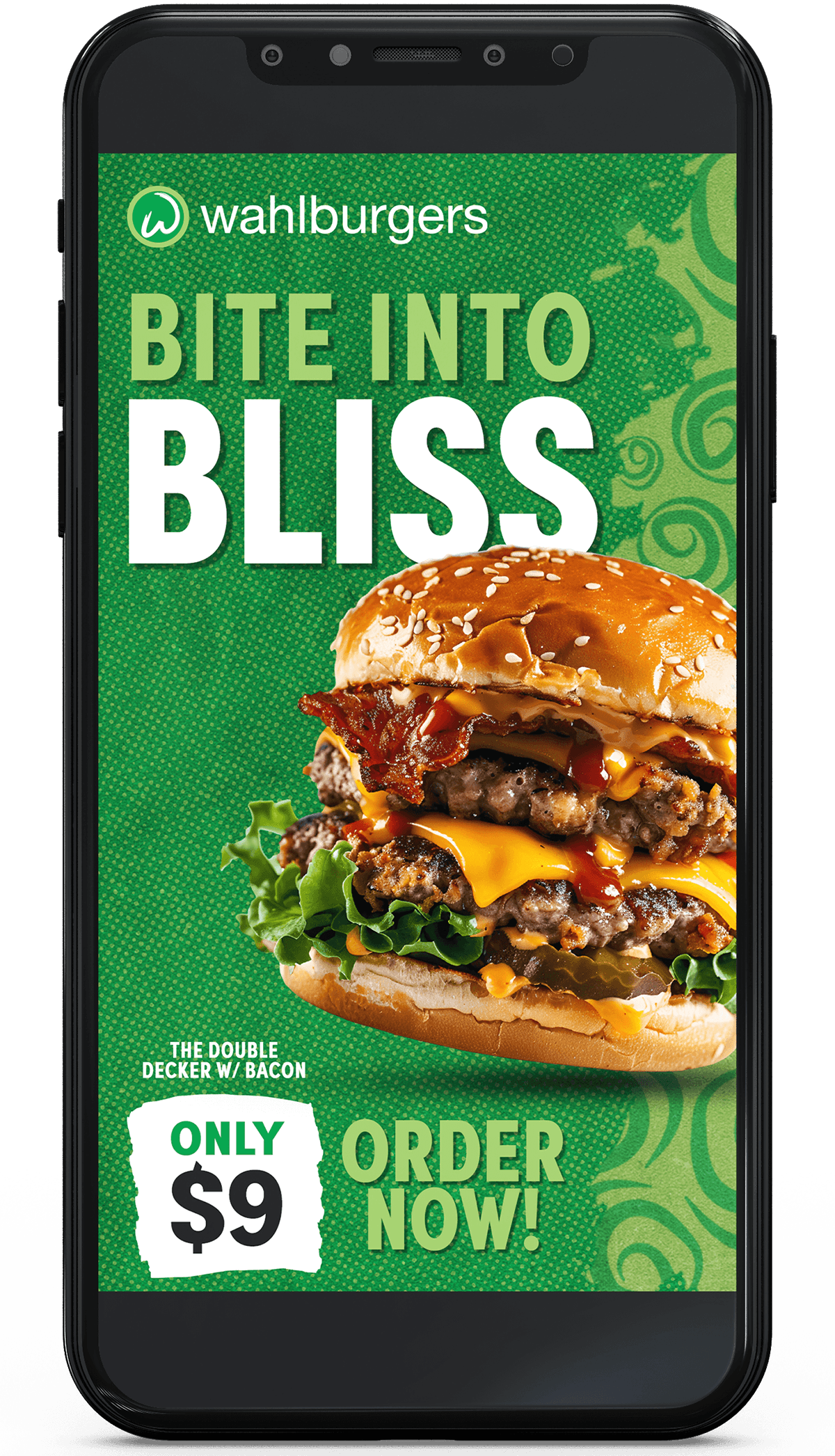 wahlburger phone mockup